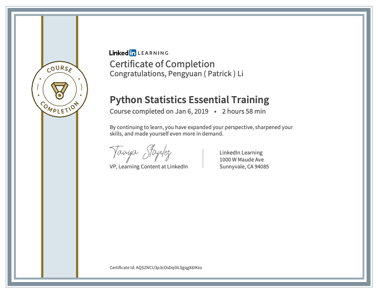 pythonStatistics